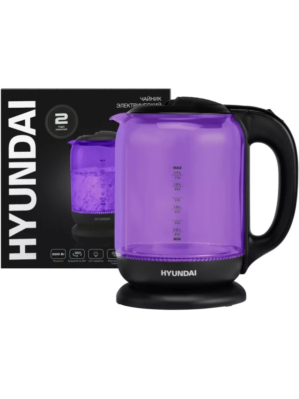 Чайник HYK-G5809 1.7л. 2200Вт фиолетовый