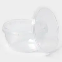 Банка "Супница" прозрачная 365 мл  с крышкой