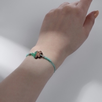 Браслет-оберег &laquo;Клевер&raquo; на нити, цвет зелёно-коричневый