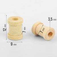 Набор деревянных катушек без покрытия, 50 шт, d = 0,9 &times; 1,2 см