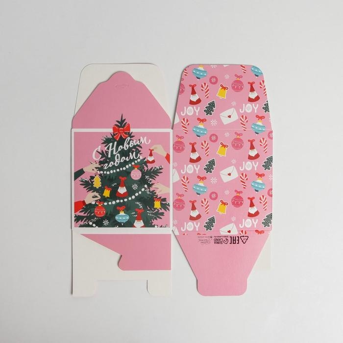 Коробка подарочная новогодняя складная &laquo;Наряжаем ёлку&raquo;, 12 х 12 х 12 см, Новый год