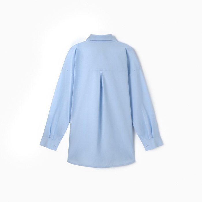 Рубашка для девочки MINAKU цвет светло-голубой, рост 128 см