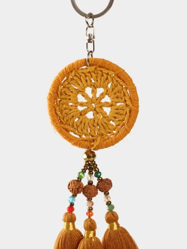 Брелок "Ловец снов" 19 см, цв. бежевый