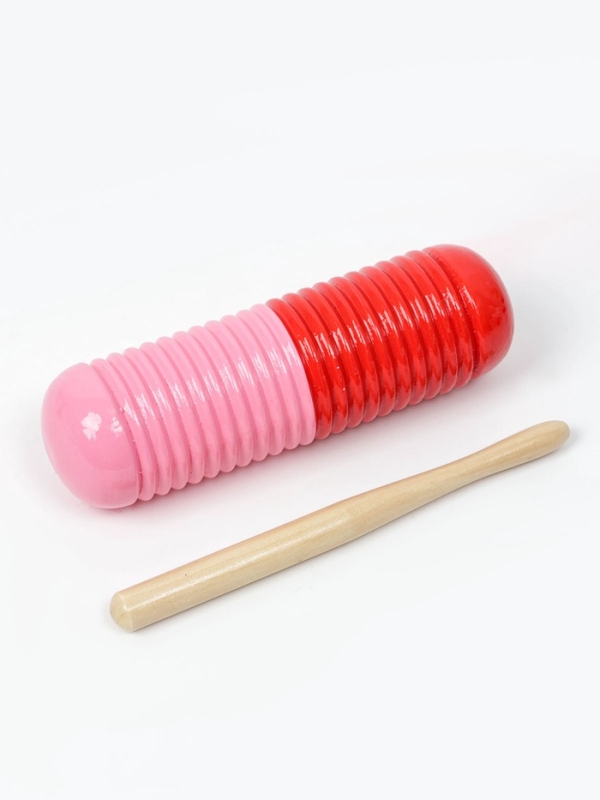 Музыкальный инструмент Гуиро Music Life трещотка, 14 х 4,5 см, розовый с красным Музыкальный инструмент Гуиро Music Life трещотка, 14 х 4,5 см, розовый с красным