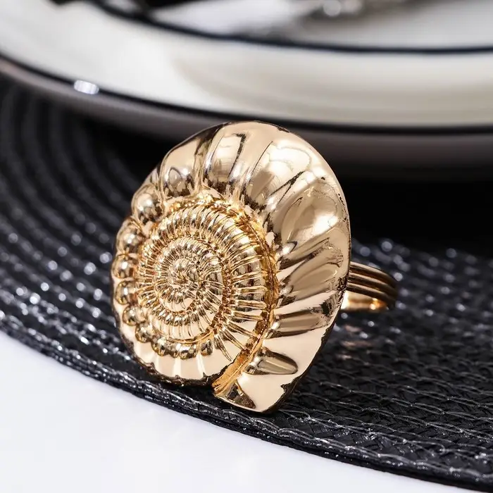 Кольцо для салфетки Nature, 4,5&times;5&times;4,5 см, цвет золотой