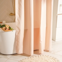 Штора для ванной SL Home, с люверсами, полиэстер, 200&times;200 см, розовые
