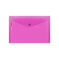 Папка-конверт на кнопке А4, 180 мкм, ErichKrause Glossy Neon, полупрозрачная, до 120 листов, МИКС