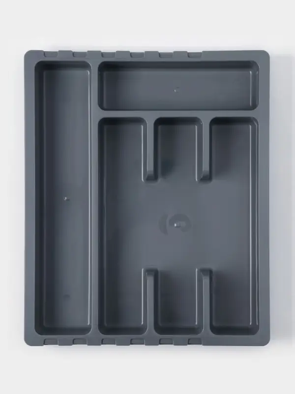 Лоток для столовых приборов раздвижной &laquo;Смарт&raquo;, тёмно-серый