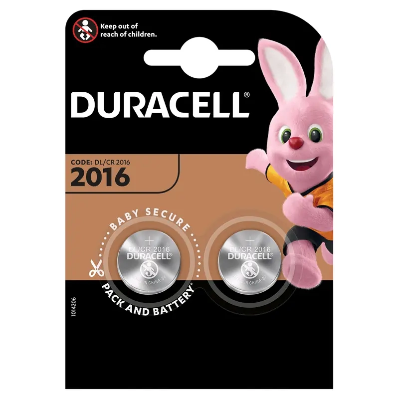 Батарейка Duracell CR2016 BL2 Lithium 3V CN
