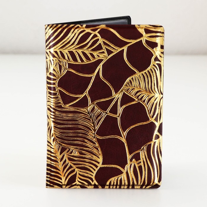 Обложка на паспорт «Текстурные листья», искусственная кожа Обложка на паспорт «Текстурные листья», искусственная кожа