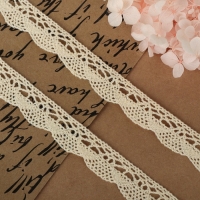 Кружево вязаное, 20 мм × 10 ± 1 м, цвет бежевый Кружево вязаное, 20 мм × 10 ± 1 м, цвет бежевый