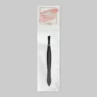 Пинцет скошенный, узкий, 8.5 см, чёрный