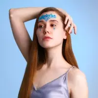 Стразы для лица &laquo;Голубая дымка&raquo;, голубые