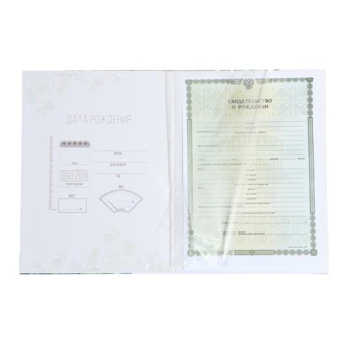 Папка для свидетельства о рождении &laquo;Welcome baby&raquo;, 23,5 х 31,5 см.