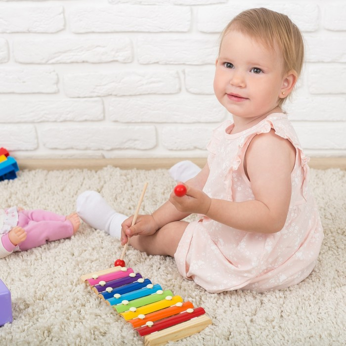 Металлофон, 12 тонов + карточки с песнями Металлофон, 12 тонов + карточки с песнями