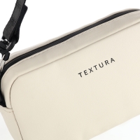 Сумка женская на молнии, TEXTURA, маленький размер, длинный ремень, цвет бежевый