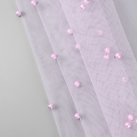 Сетка с бусинами, 150 см, 1 &plusmn; 0,2 м, цвет розовый