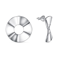 Серьги «Дольки» волна, платинирование Серьги «Дольки» волна, платинирование