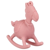 Игрушка - прорезыватель силиконовый с погремушкой &laquo;Лошадка&raquo;, цвет розовый, Крошка Я