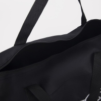 Сумка спортивная на молнии, длинный ремень, средний размер, цвет чёрный