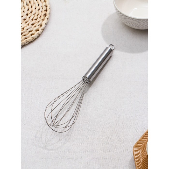 Венчик для взбивания Доляна &laquo;Стандарт&raquo;, 25&times;5.5 см, рабочая часть 13 см, серебристый