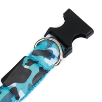 Ошейник с подсветкой Милитари 3 режима свечения размер XL, ОШ 60-70 х 2,5 см синий Ошейник с подсветкой Милитари 3 режима свечения размер XL, ОШ 60-70 х 2,5 см синий