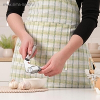 Пресс для чеснока Доляна &laquo;Металлик&raquo;, 19,5 см, цвет серебряный