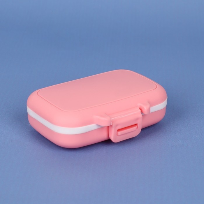 Таблетница, 8 &times; 6 &times; 3 см, 3 секции, цвет МИКС