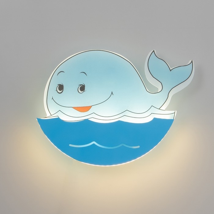 Бра Бра "Кит" LED 12Вт сине-голубой 35х32 см