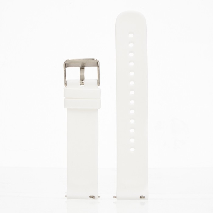 Ремешок для смарт-часов, 20 мм, силикон, белый Ремешок для смарт-часов, 20 мм, силикон, белый