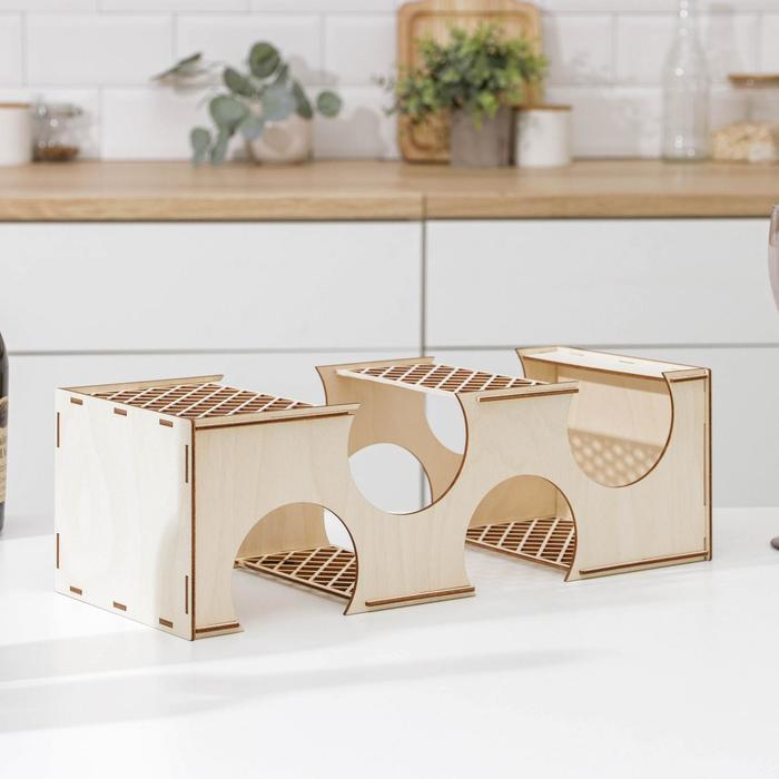 Подставка-минибар под 4 бутылки, 13&times;16&times;40 см