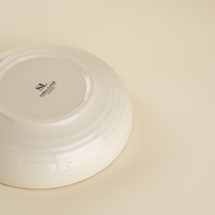 Набор тарелок глубоких фарфоровых SL Home &laquo;Леггеро&raquo;, 18,5&times;5 см, цвет бежевый