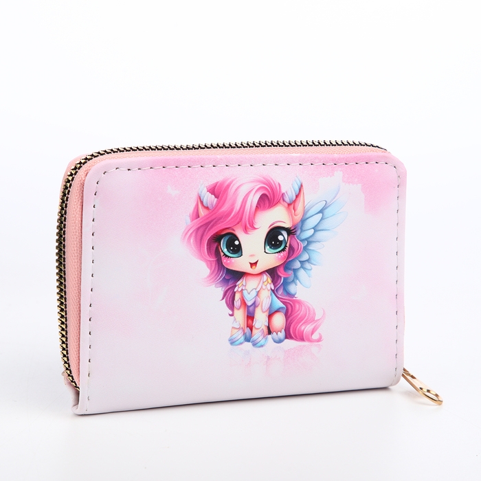 Кошелёк детский на молнии &laquo;Выбражулька&raquo;, цвет розовый