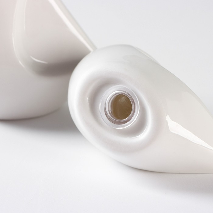 Набор фарфоровый для специй на бамбуковой подставке BellaTenero &laquo;Совы&raquo;, 2 предмета: солонка 100 мл, перечница 130 мл, цвет белый