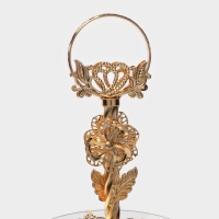 Этажерка - фруктовница круглая &laquo;Расцвет&raquo;, 2 яруса, d=18/29 см, высота 48 см, стекло