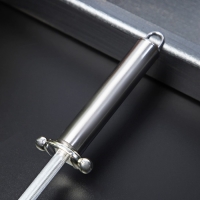 Мусат Доляна &laquo;Металлик&raquo;, 29 см, круглое сечение, цвет серебряный