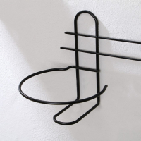 Подвес для кашпо, настенный, d = 16 см, чёрный, &laquo;Прямая-2&raquo;