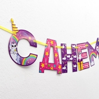 Гирлянда на ленте &laquo;С Днем Рождения!&raquo;, радужный котик, длина 250 см