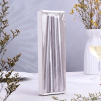 Свеча античная, 2,3х 25 см, 4 шт, лакированная, розовый металлик