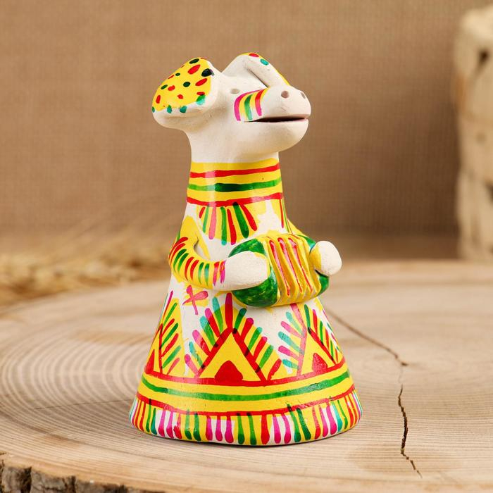 Филимоновская игрушка колокольчик &laquo;Собачка&raquo;