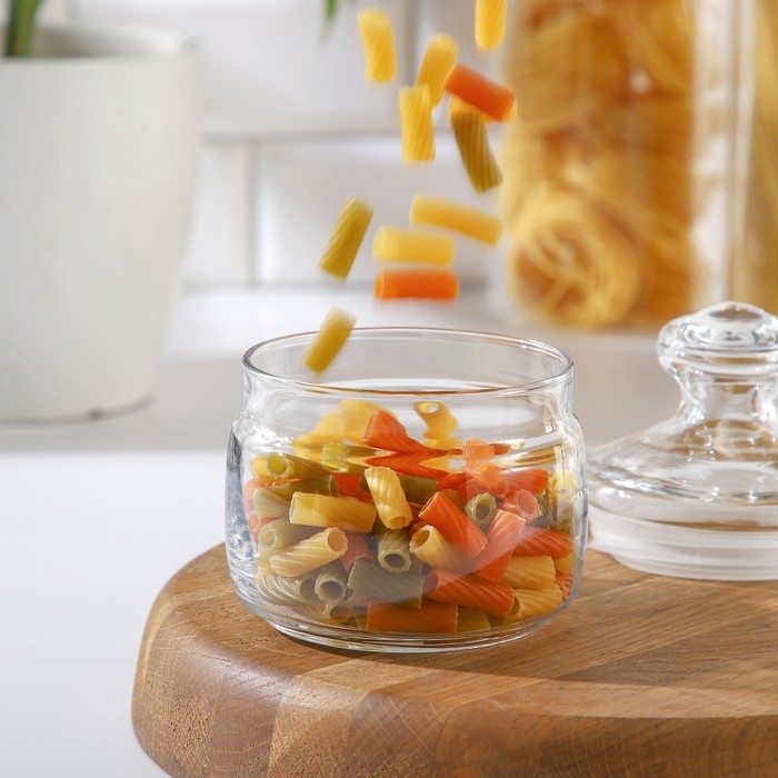 Банка для сыпучих продуктов Paşabah&ccedil;e Cesni, 420 мл, стекло, прозрачная