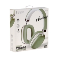 Наушники беспроводные SY-BT 1632, полноразмерные, микрофон, BT5.3, AUX, 400 мАч, зелёные