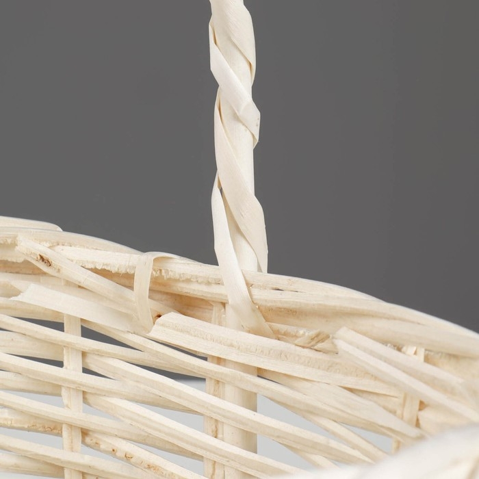 Набор корзин плетёных, ива, 3 шт., овальные, белые, большие Набор корзин плетёных, ива, 3 шт., овальные, белые, большие