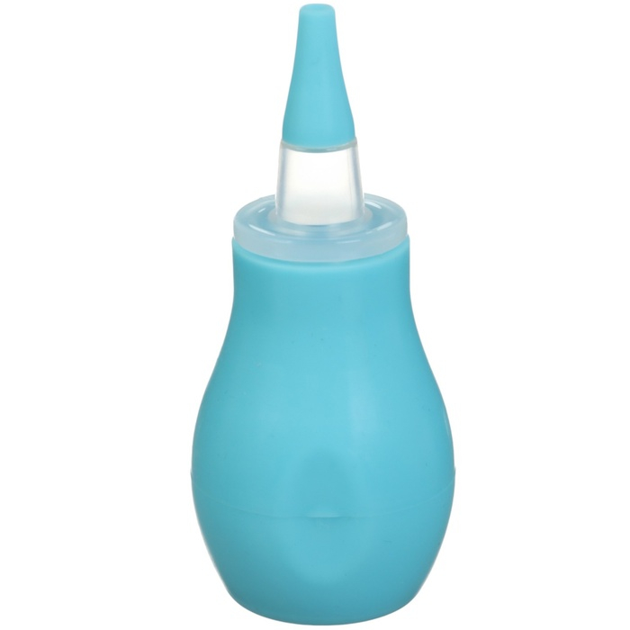 Детский назальный аспиратор с 2-мя сменными насадками, в контейнере, цвет голубой