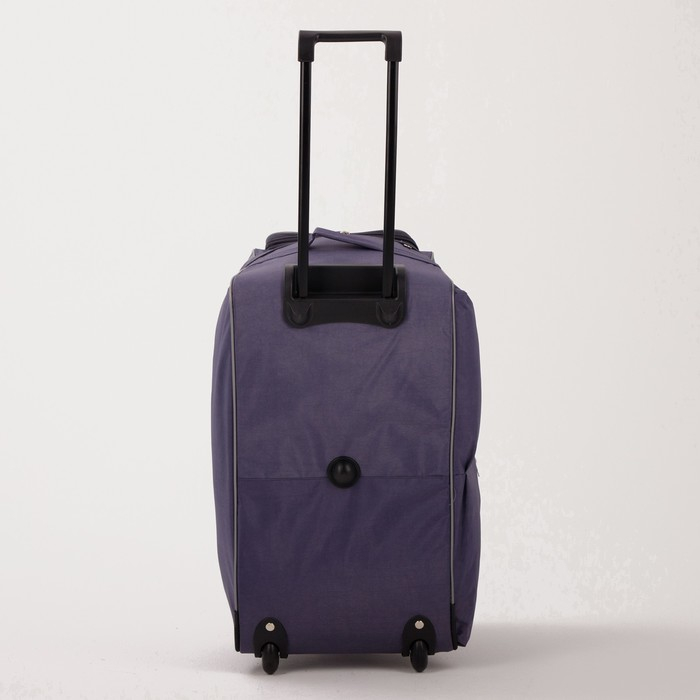 Сумка дорожная на колёсах, отдел на молнии, с увеличением, 2 наружных кармана, длинный ремень, цвет серый Сумка дорожная на колёсах, отдел на молнии, с увеличением, 2 наружных кармана, длинный ремень, цвет серый