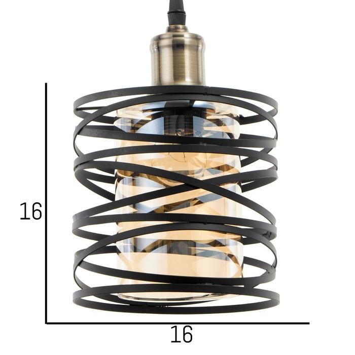 Светильник BayerLux 88319/1 E27 40Вт черный 16х16х21-121 см