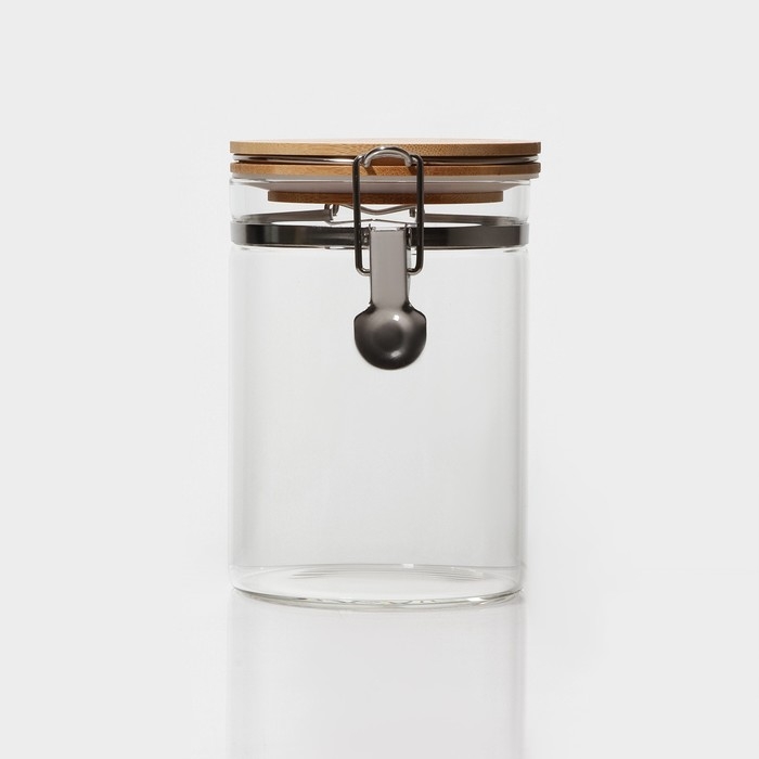 Банка стеклянная для сыпучих продуктов Magistro &laquo;Эко&raquo;, 950 мл, 10&times;15 см, с бугельным замком