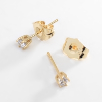 Серьги со стразами XUPING пусеты аутентичность, цвет белый в золоте