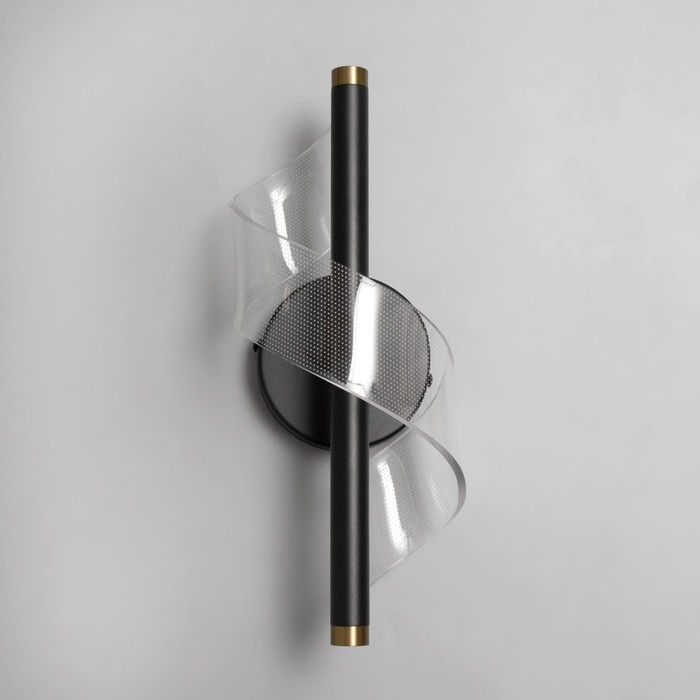 Бра "Спираль" LED 3000К черный 30х13х13см