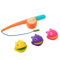 Магнитная рыбалка &laquo;Забавные рыбки&raquo;, 3 рыбки, удочка, цвета МИКС